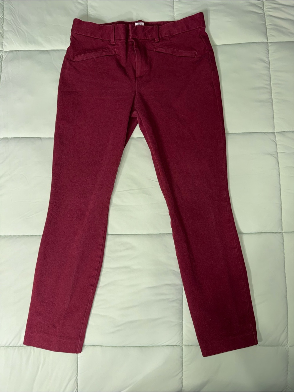 GAP Women's Burgundy Cropped Slim Jeans